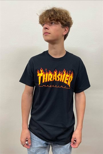 Thrasher T-shirt - Flame - Svart